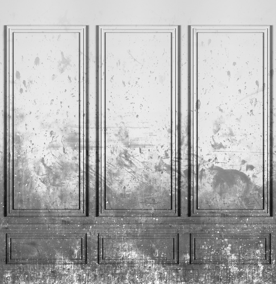 Wandbild Patinated Panels - Smoke