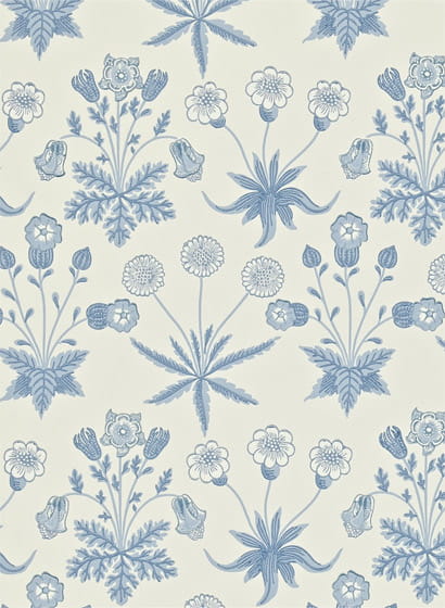 Tapete Daisy - Blue/ Ivory