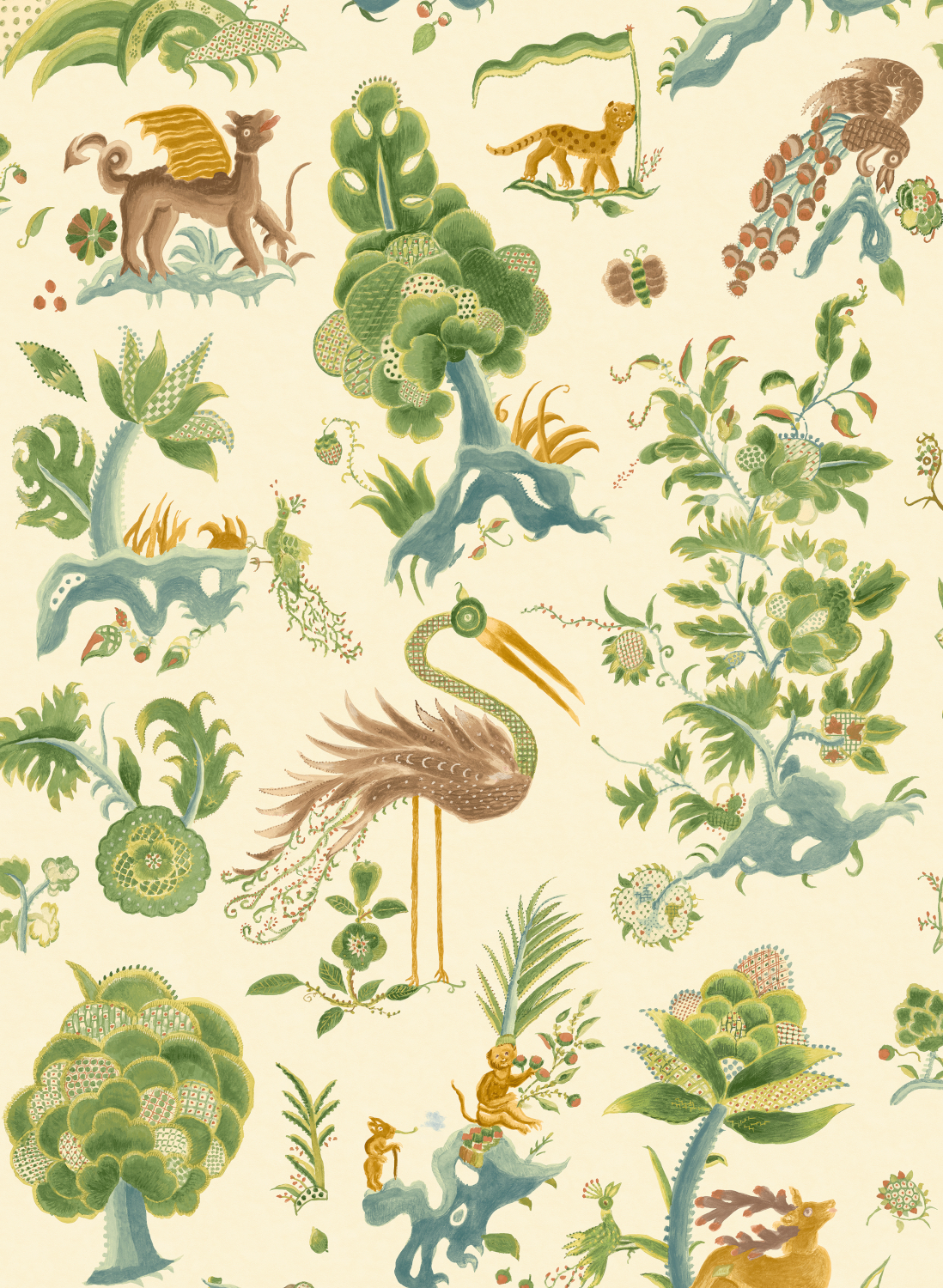 Tapete Gertrude - Soft Green/ Aqua