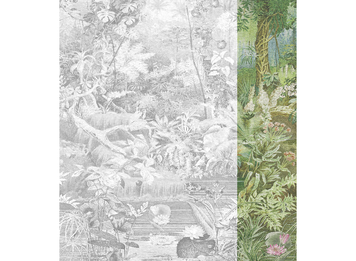 Wandbild Coari - Green Panel 4