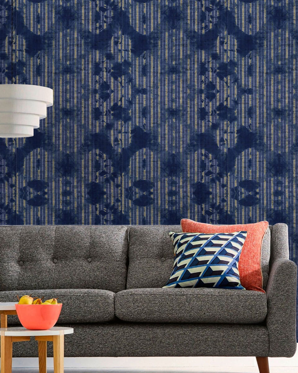 Tapete Washed Shibori - Indigo