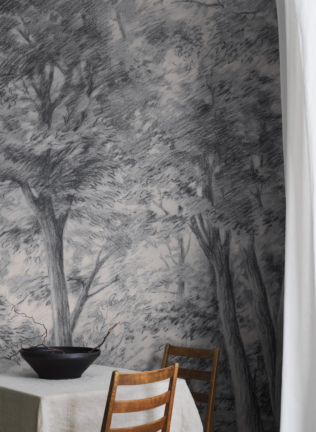 Wandbild Sketch of Trees