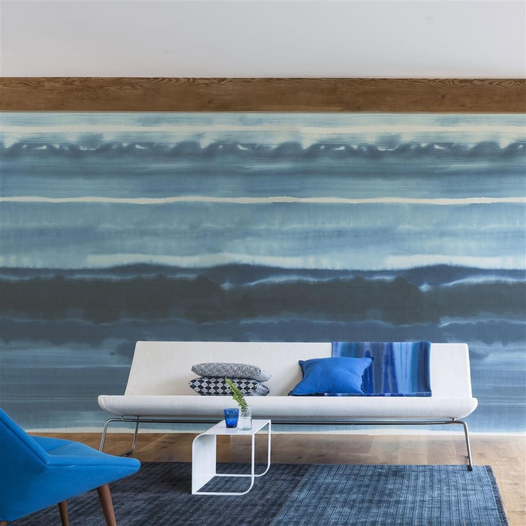 Wandbild Ukiyoe - Indigo
