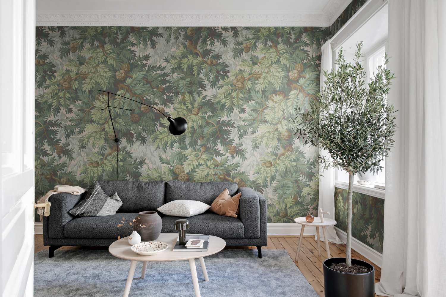 Wandbild Spruce Forest - green