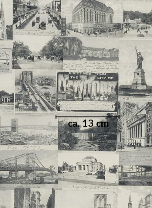 Tapete New York Postcard - Black