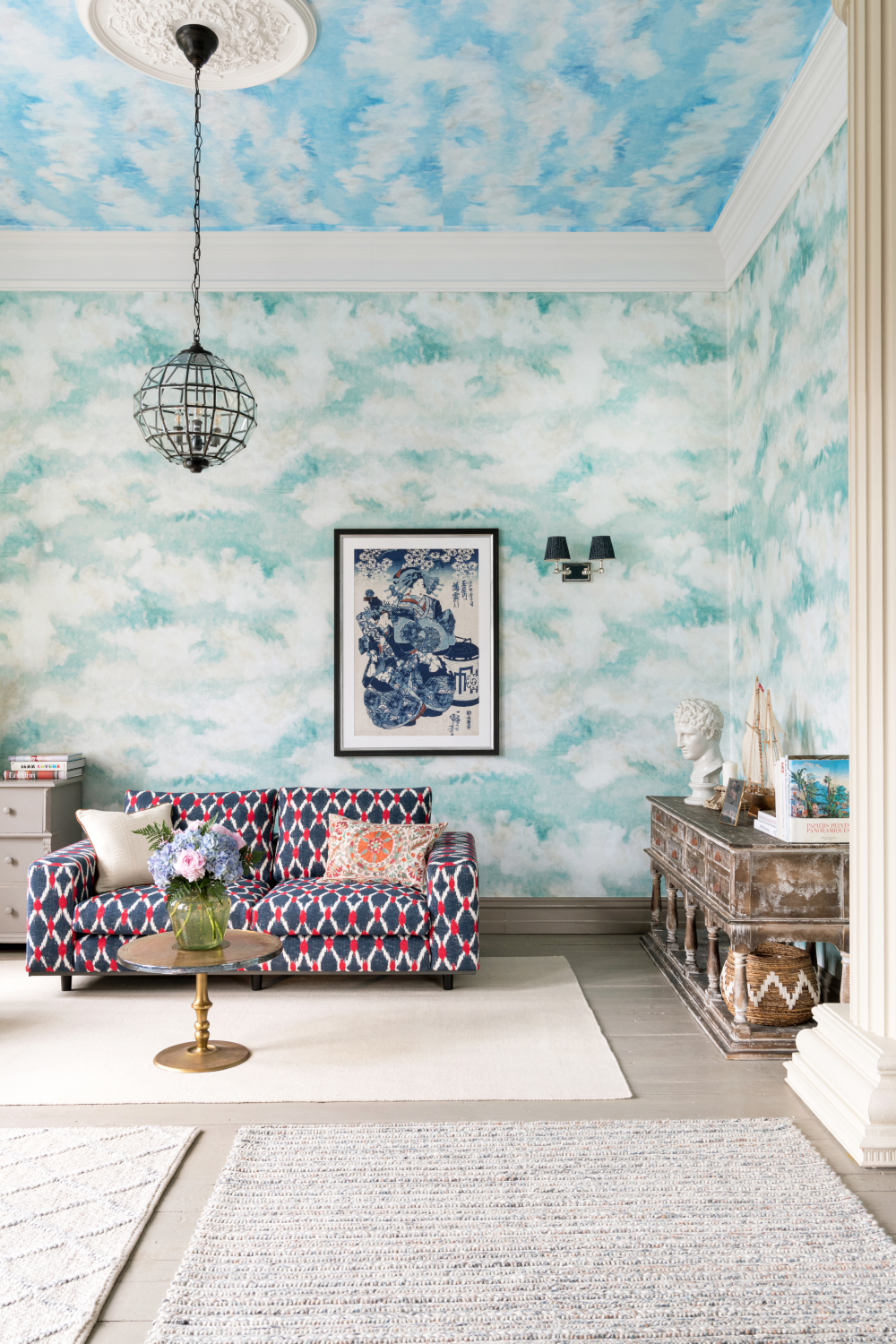 Tapete Nouage - Turquoise/ Taupe