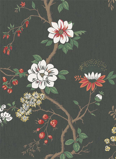 Tapete Camellia - White/ Red