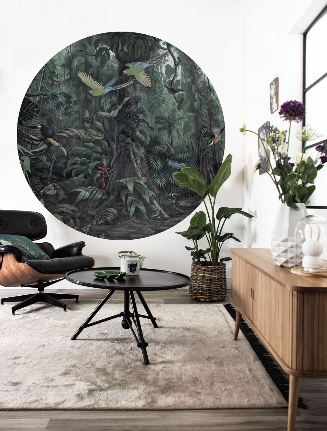 Wandbild Tropical Landscapes 1 Circle - M - 1.9m