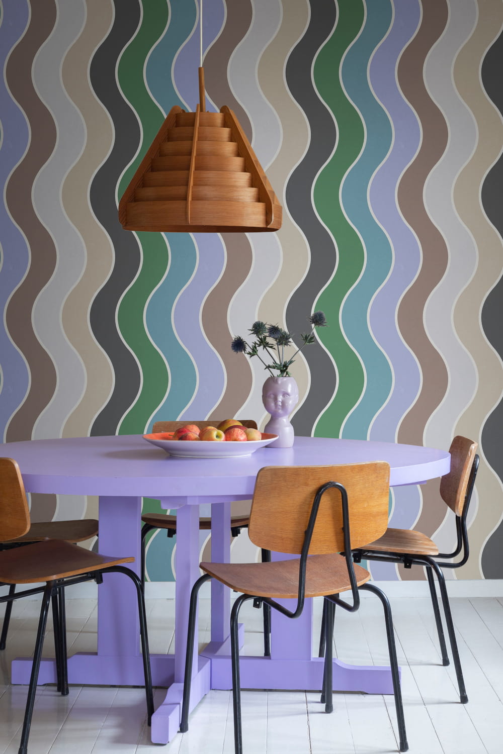 Wandbild Seventies Waves - Rainbow