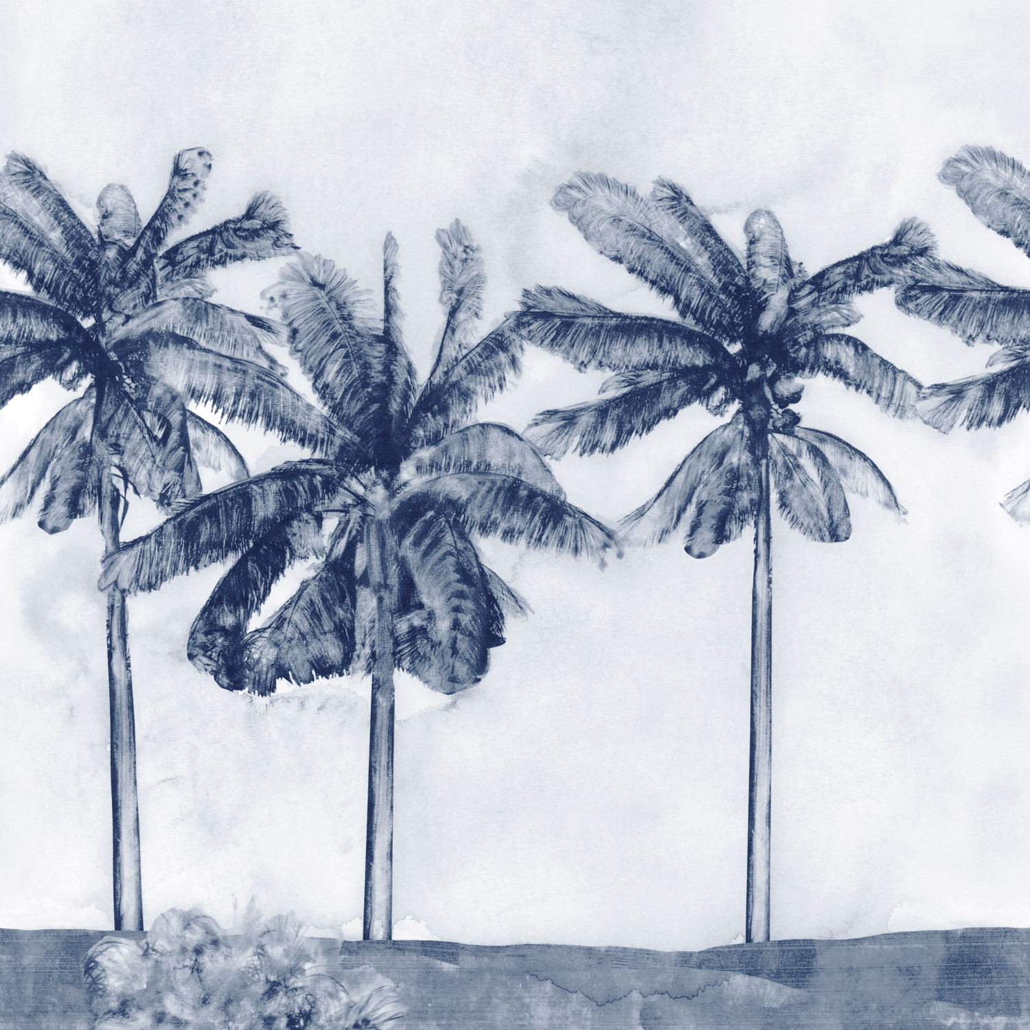 Wandbild Paradise - Cobalt