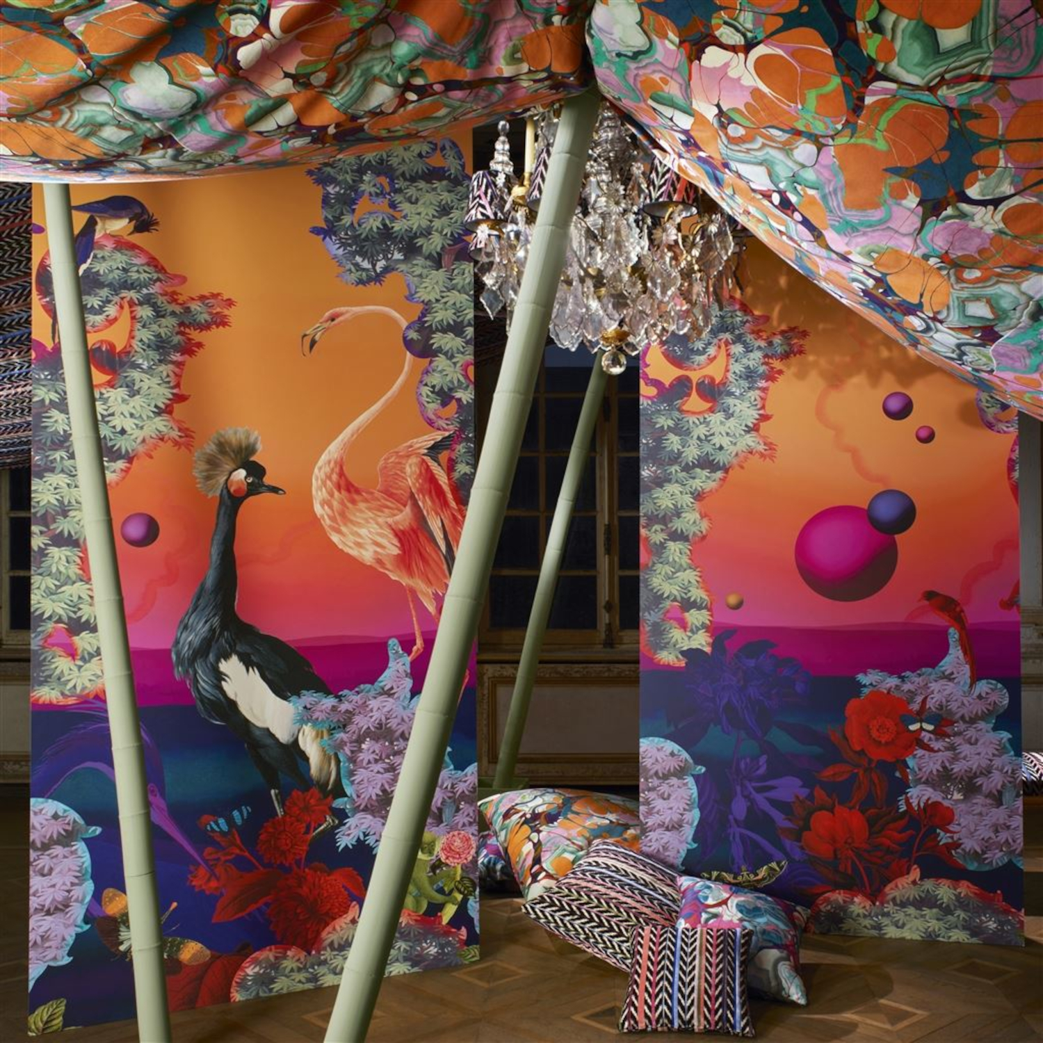 Wandbild Novafrica Sunset Scene 2 - Tangerine