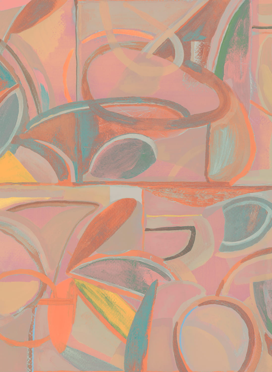 Wandbild Giant Abstract - Pink
