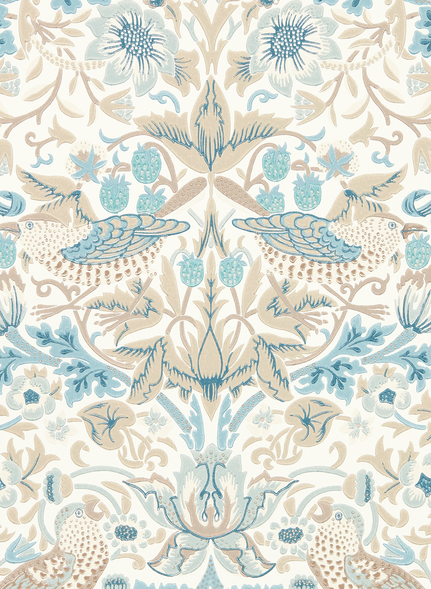 Tapete Strawberry Thief - Slate/ Vellum