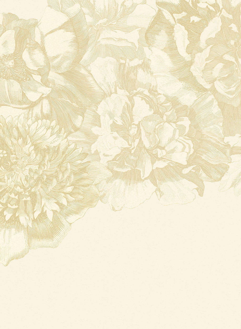 Wandbild Flower Fall - Gold