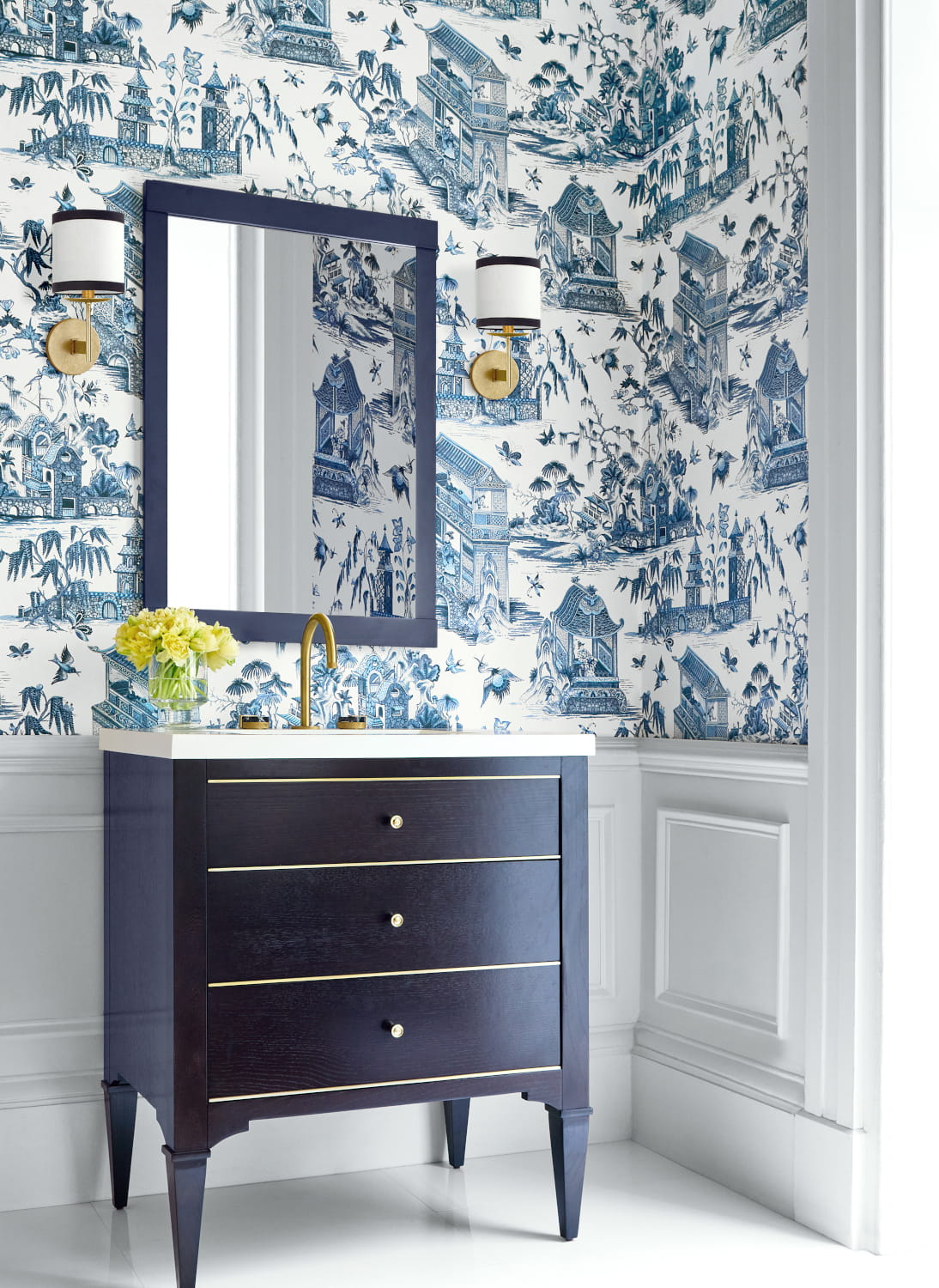 Tapete Grand Palace - Blue and White