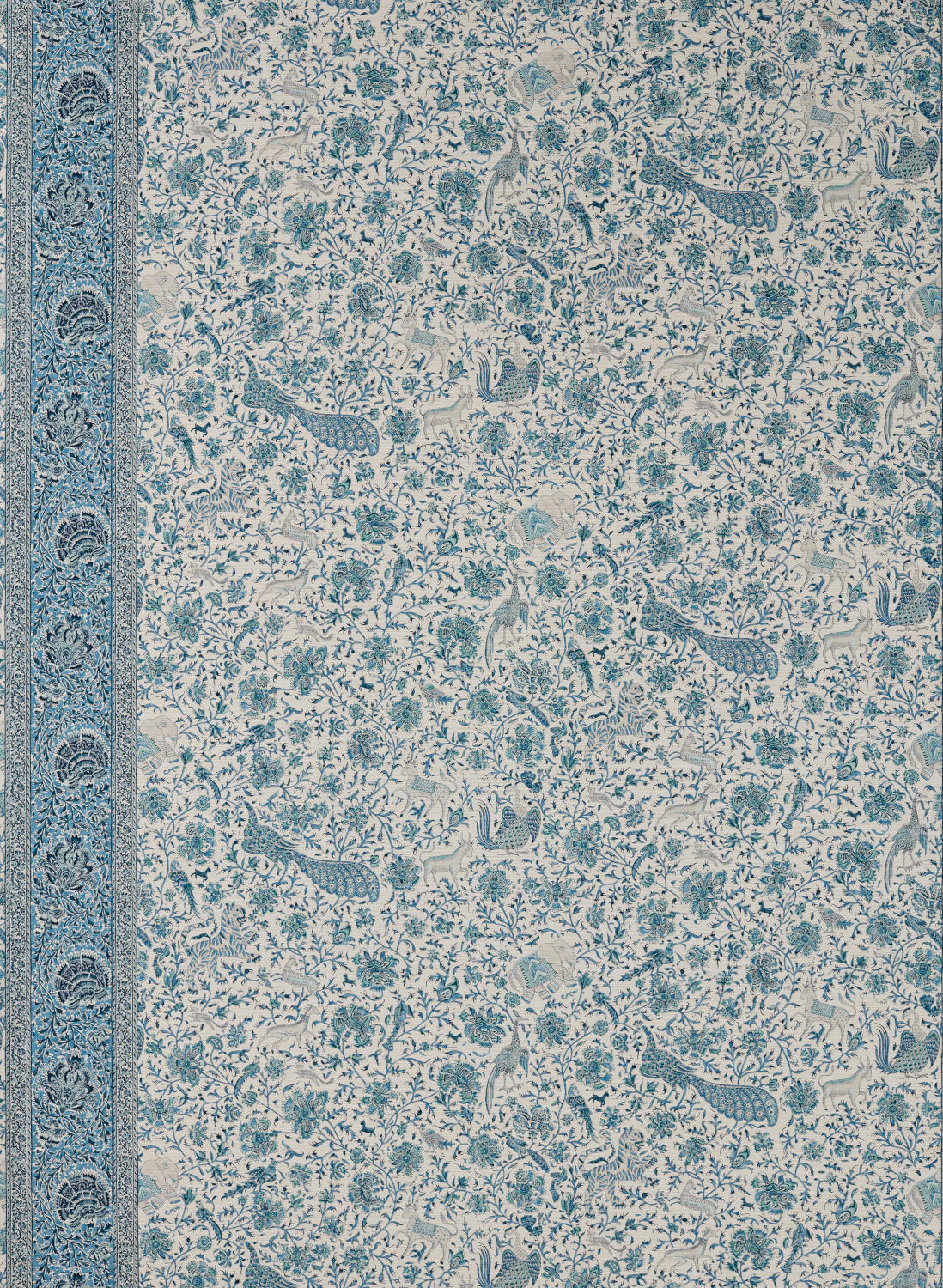 Tapete Mughal Menagerie - Mazarine Blue