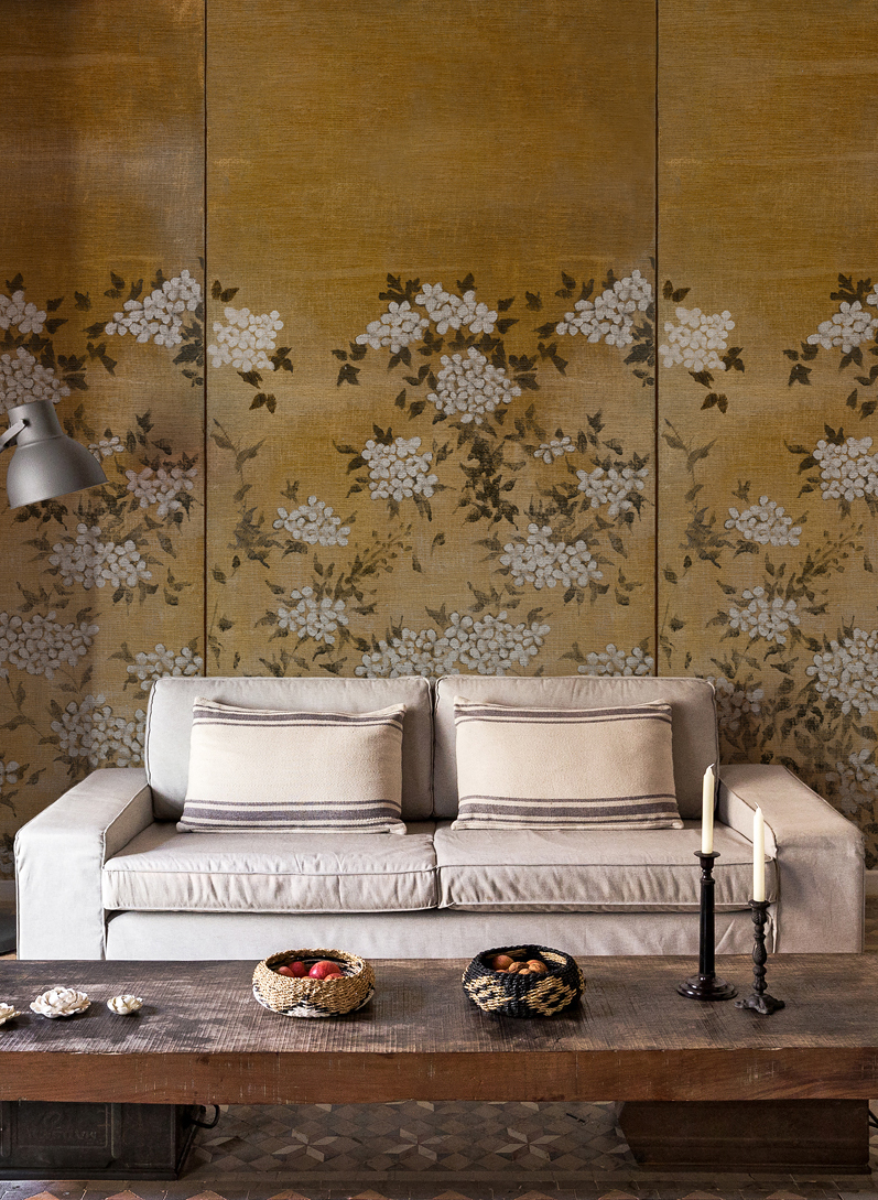 Wandbild Jute Flora