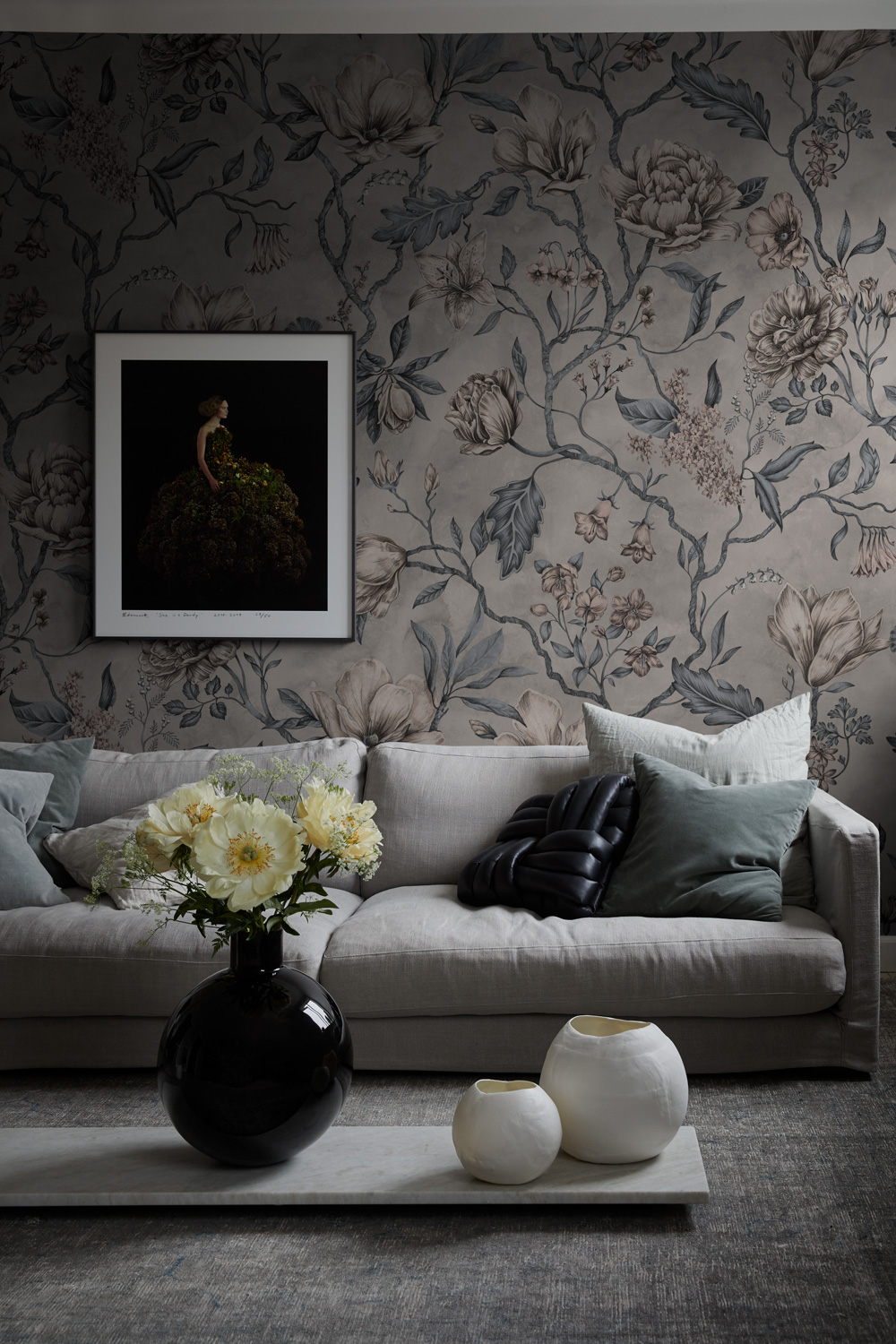 Wandbild Belinda - Misty Blue
