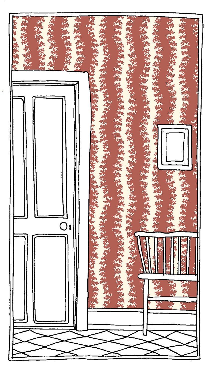 Tapete Elkhorn Stripe - Red Toppings/ Clarke White