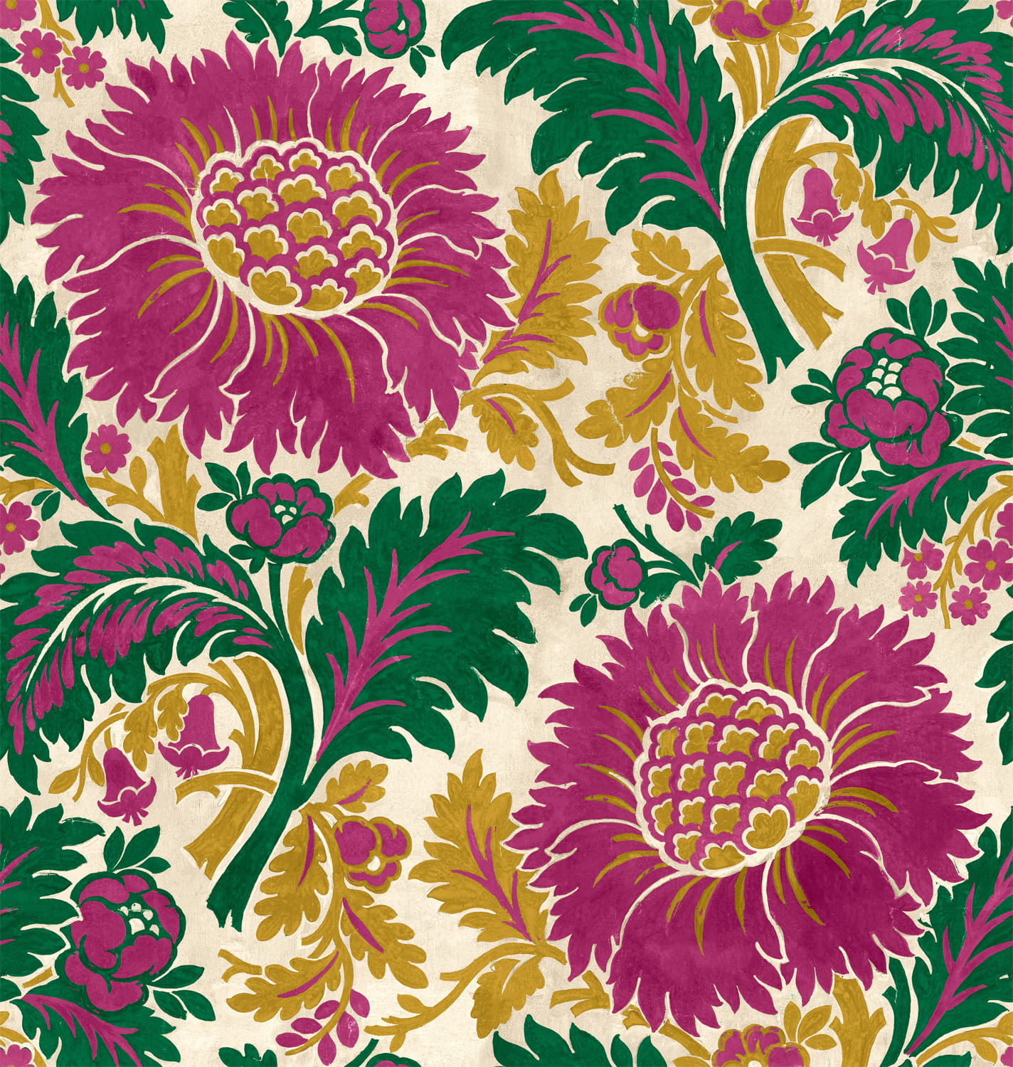 Stoff Chinese Damask - Fuchsia