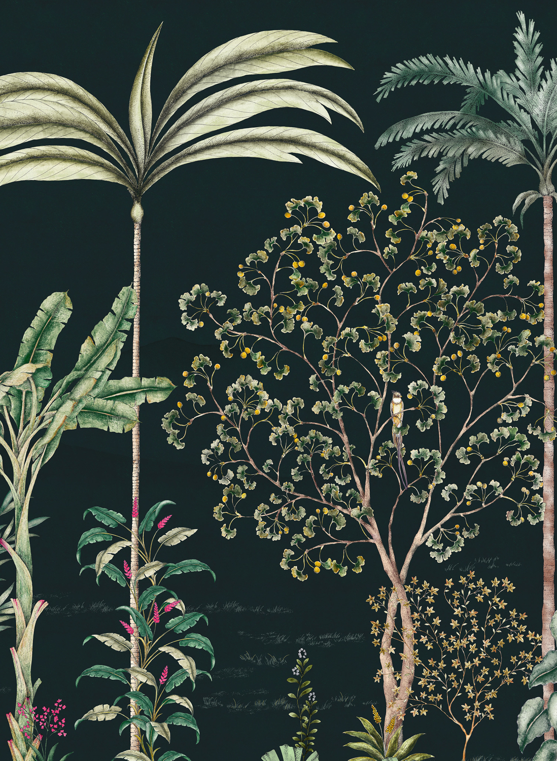Wandbild Jardin des Oiseaux Nuit - Panel A