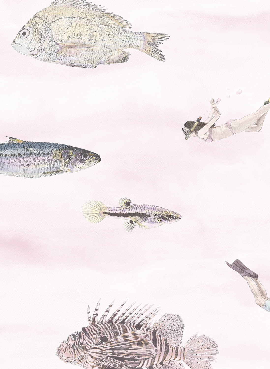 Tapete Classic Fish - Pink