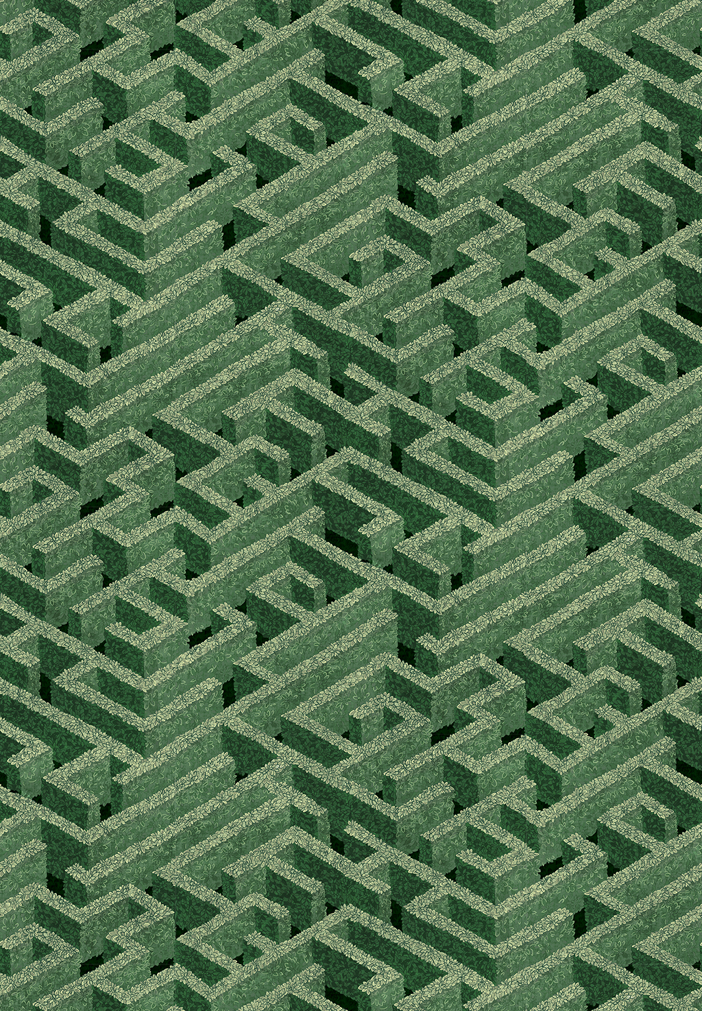 Tapete Labyrinth - green
