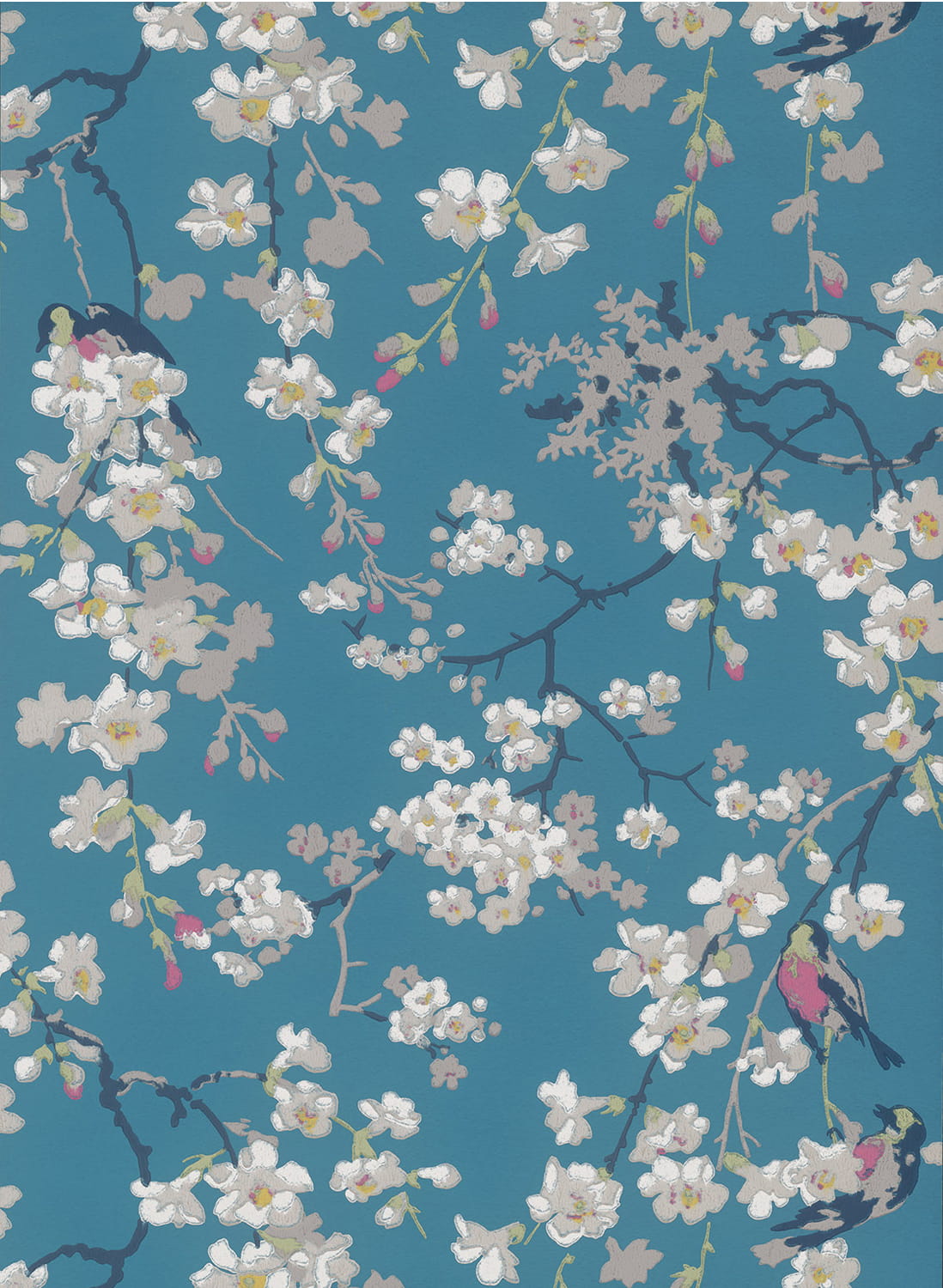 Tapete Massingberd Blossom - Deep Blue