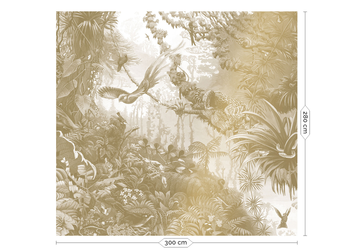 Wandbild Tropical Landscapes Gold 2 - L