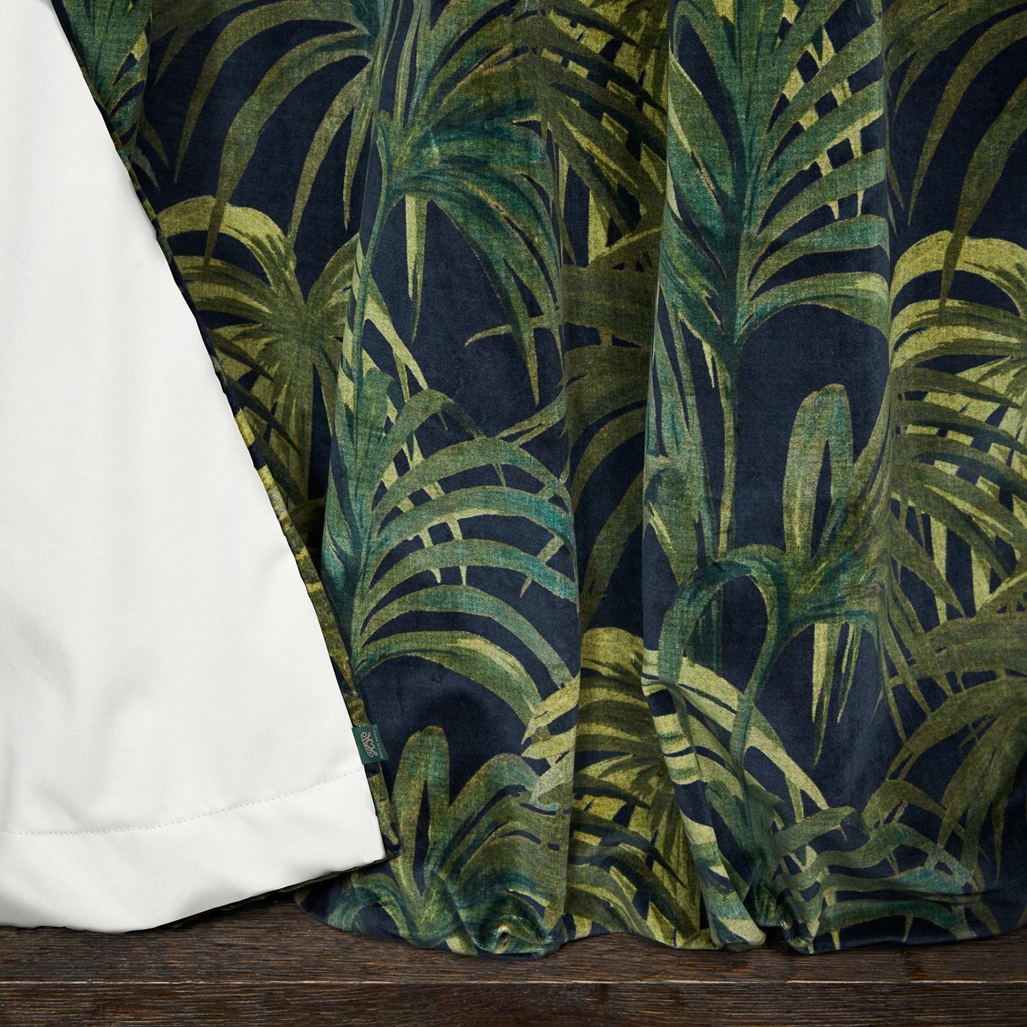 Stoff Palmeral - Velvet - Midnight and Green