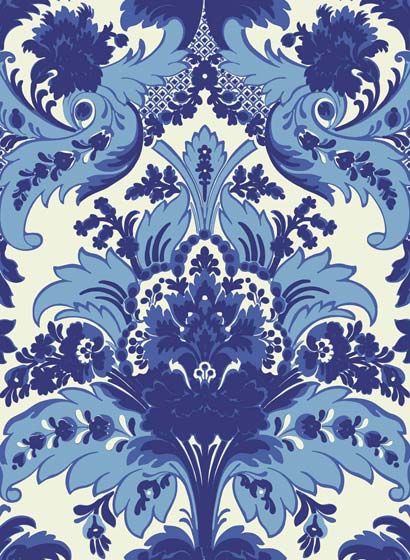 Tapete Aldwych - blue/ white