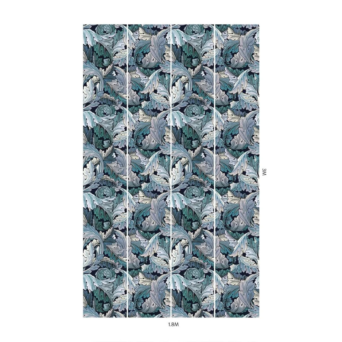 Papier peint Acanthus - Aegean Blue/ Midnight