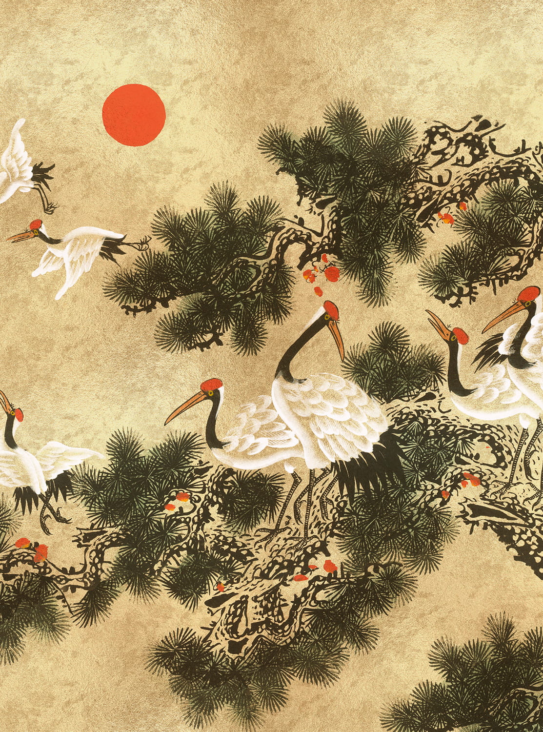 Wandbild Ukiyo Metallics - Gold