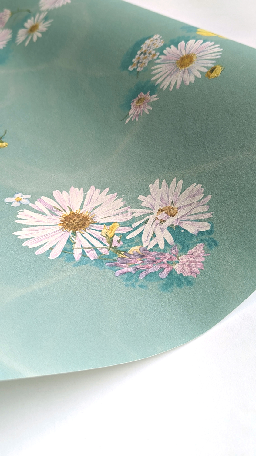 Tapete Floral Bath - Blue
