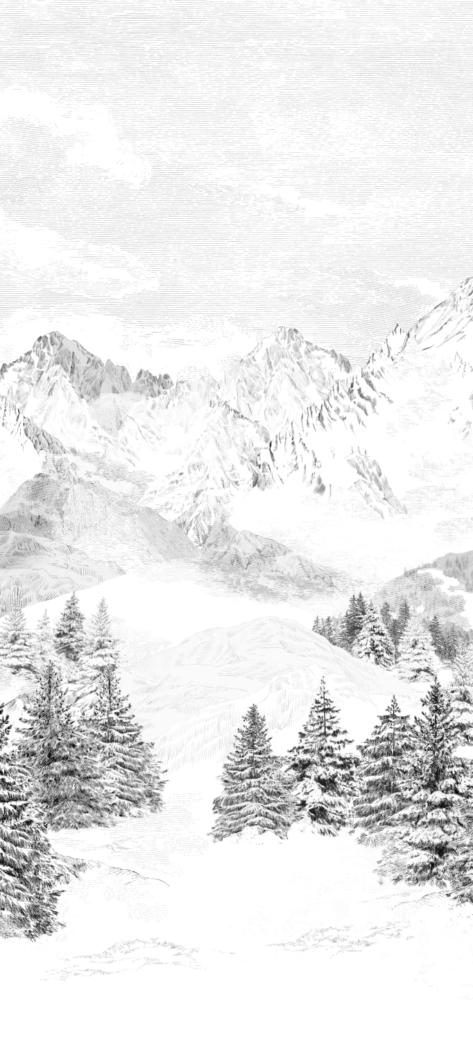 Wandbild Les Cimes - Bahnen 4/5/6