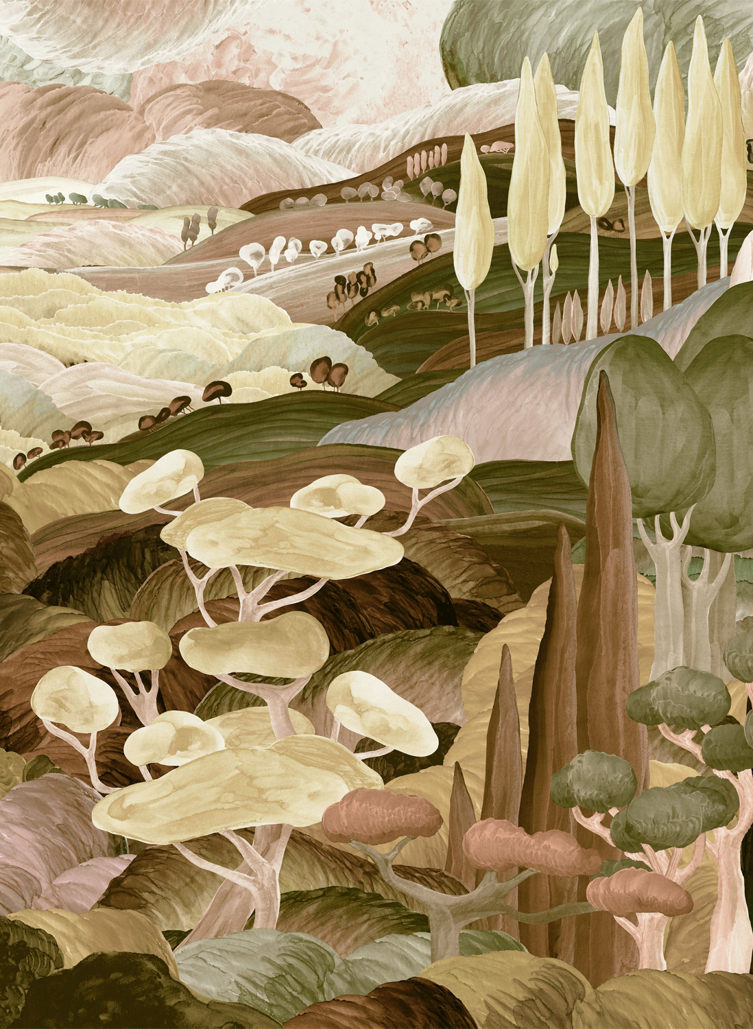 Wandbild Les Songes Toscans - Moorland