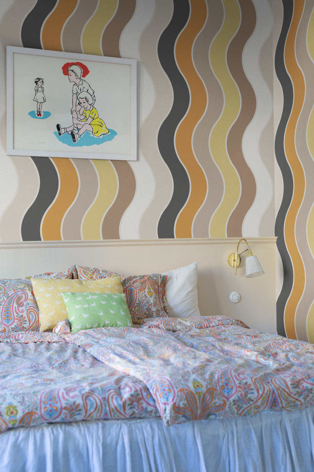 Wandbild Seventies Waves - Orange