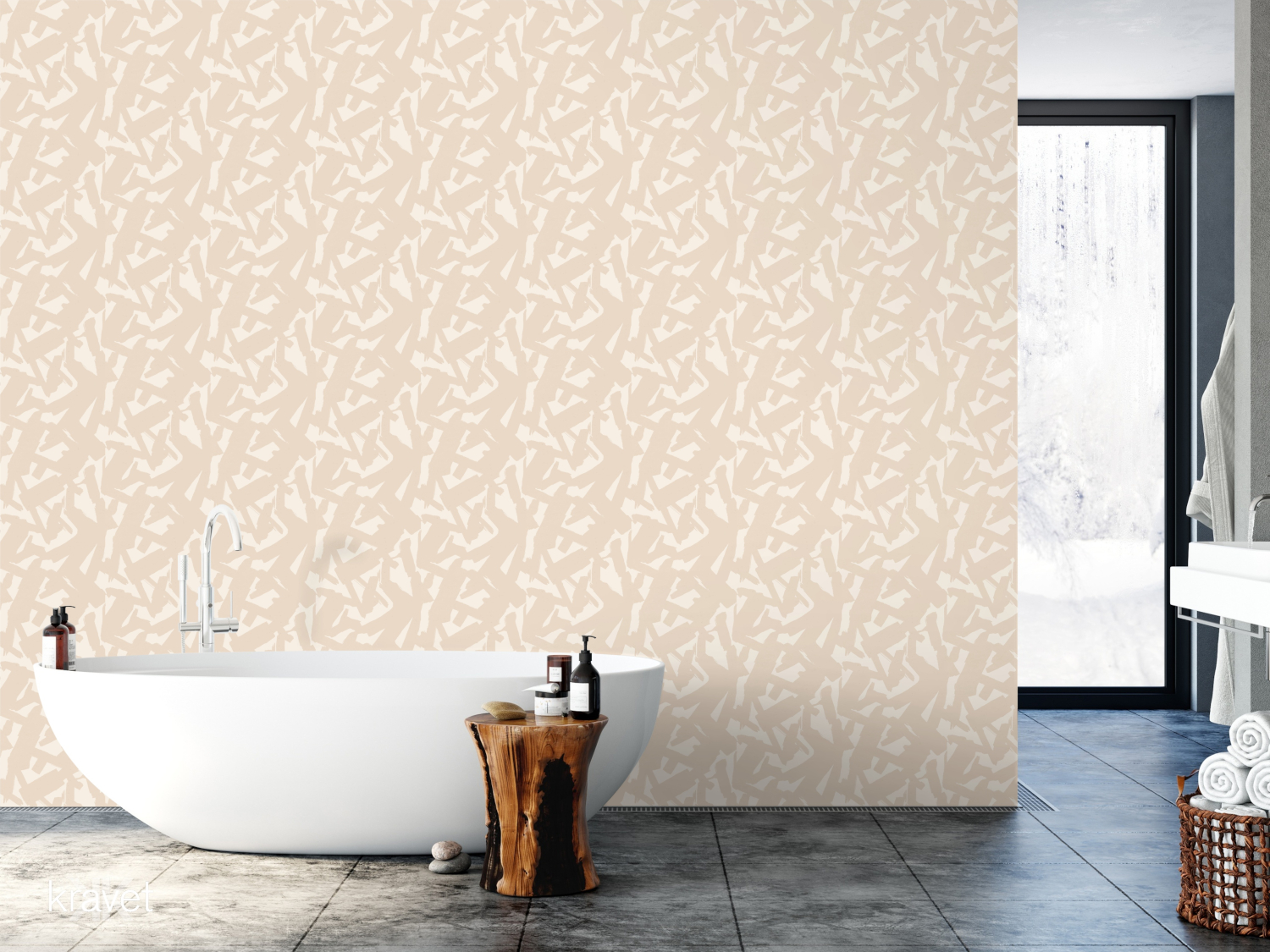 Tapete Bold Lines - Stone
