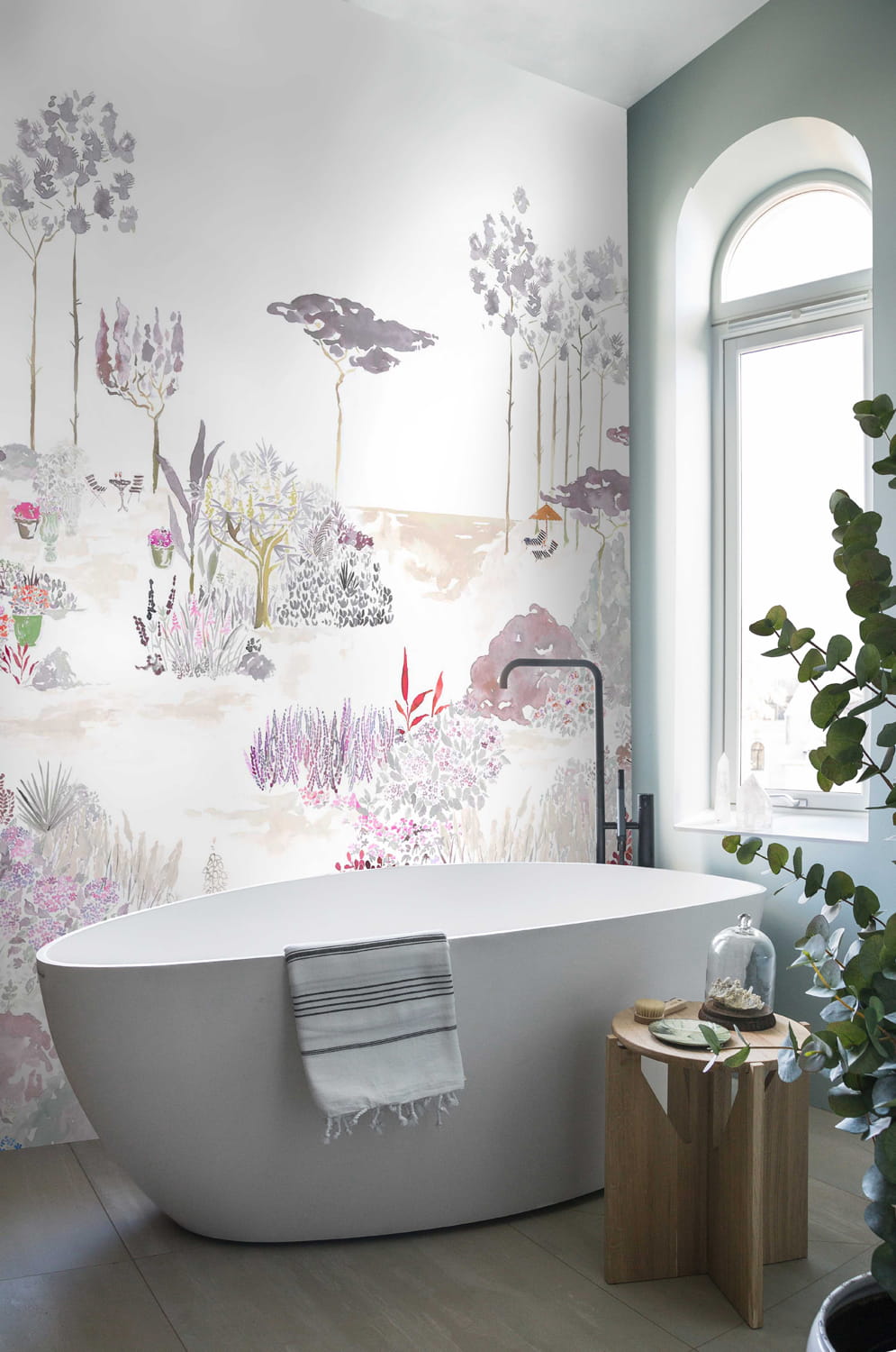 Wandbild Jardin de France - Gris Rose Panel A