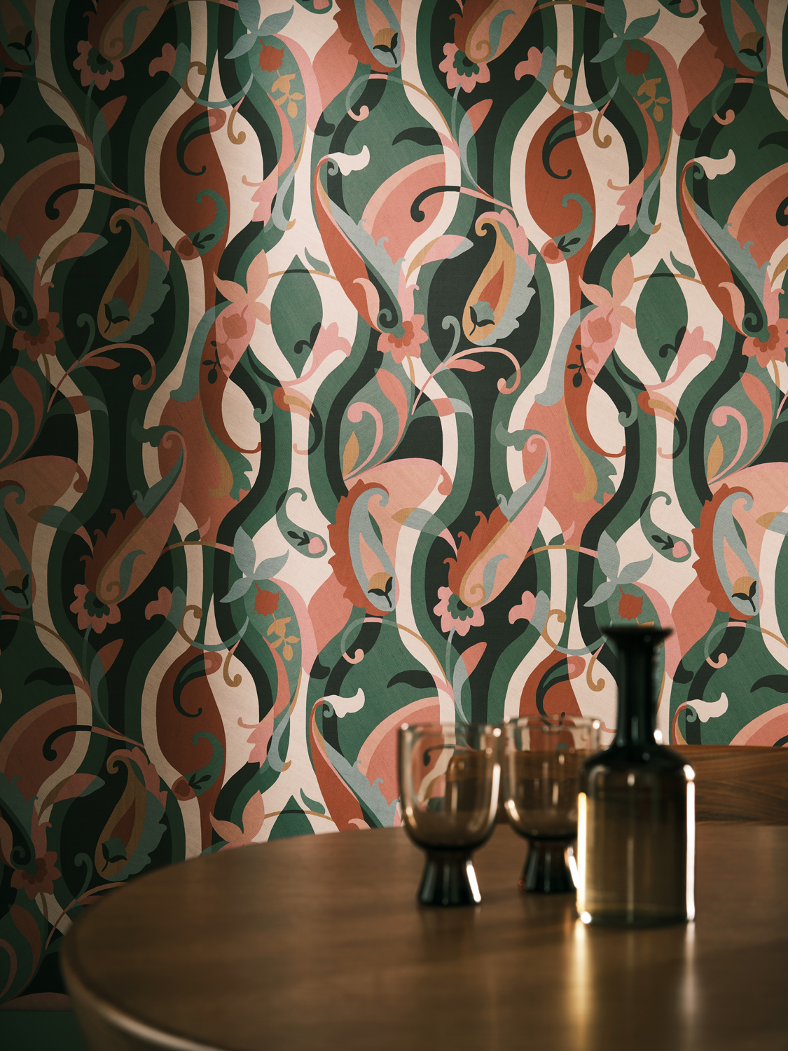 Tapete Castillo - Celadon/ Rose