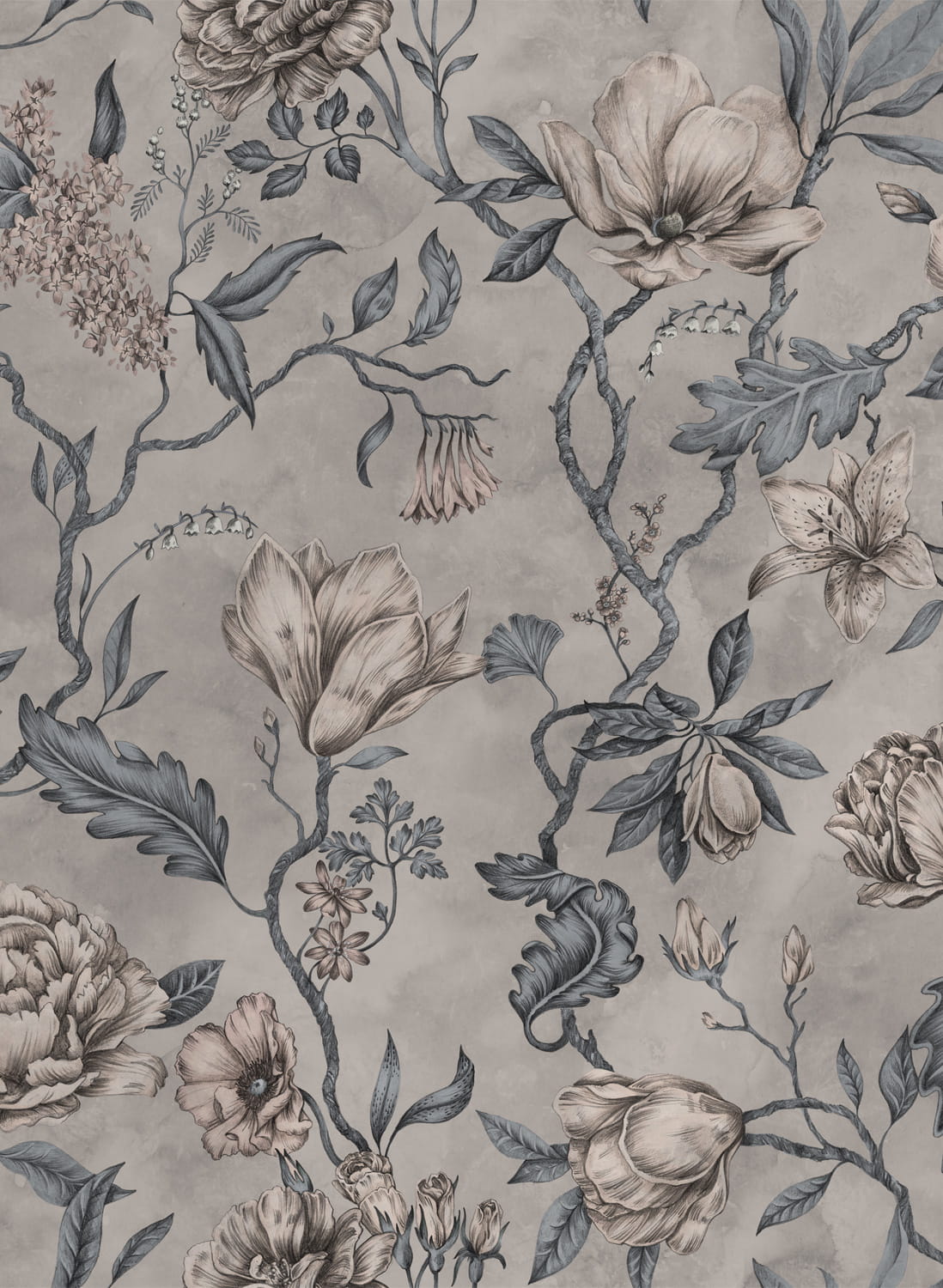 Wandbild Belinda - Misty Blue