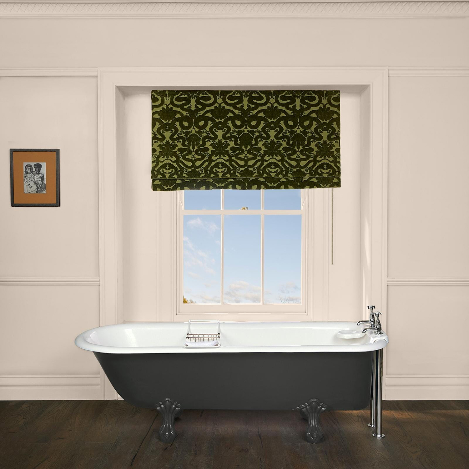 Stoff Anaconda - Cut Velvet - Olive Green