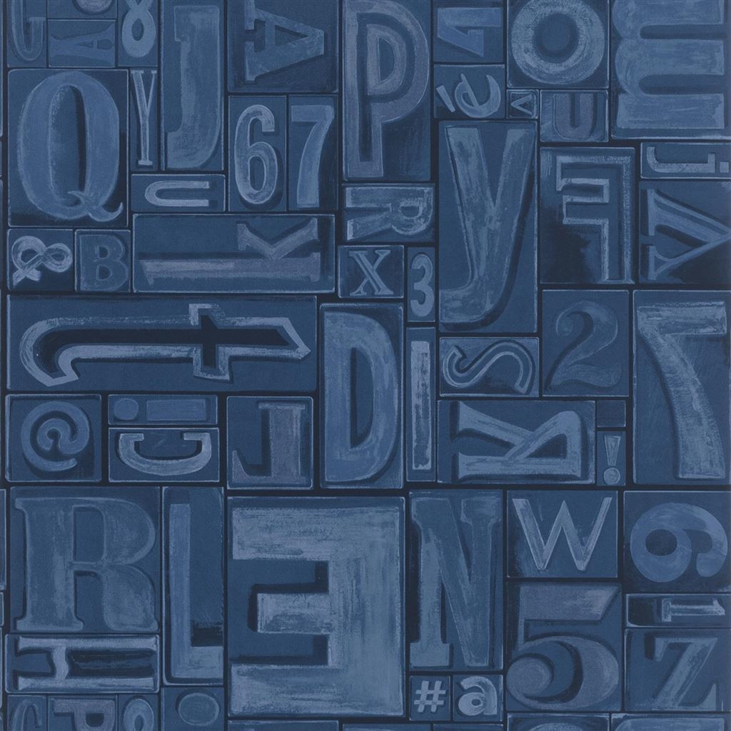 Tapete Copeley Letterpress - Ink