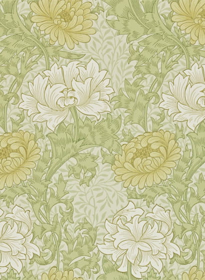 Tapete Chrysanthemum - Pale Olive