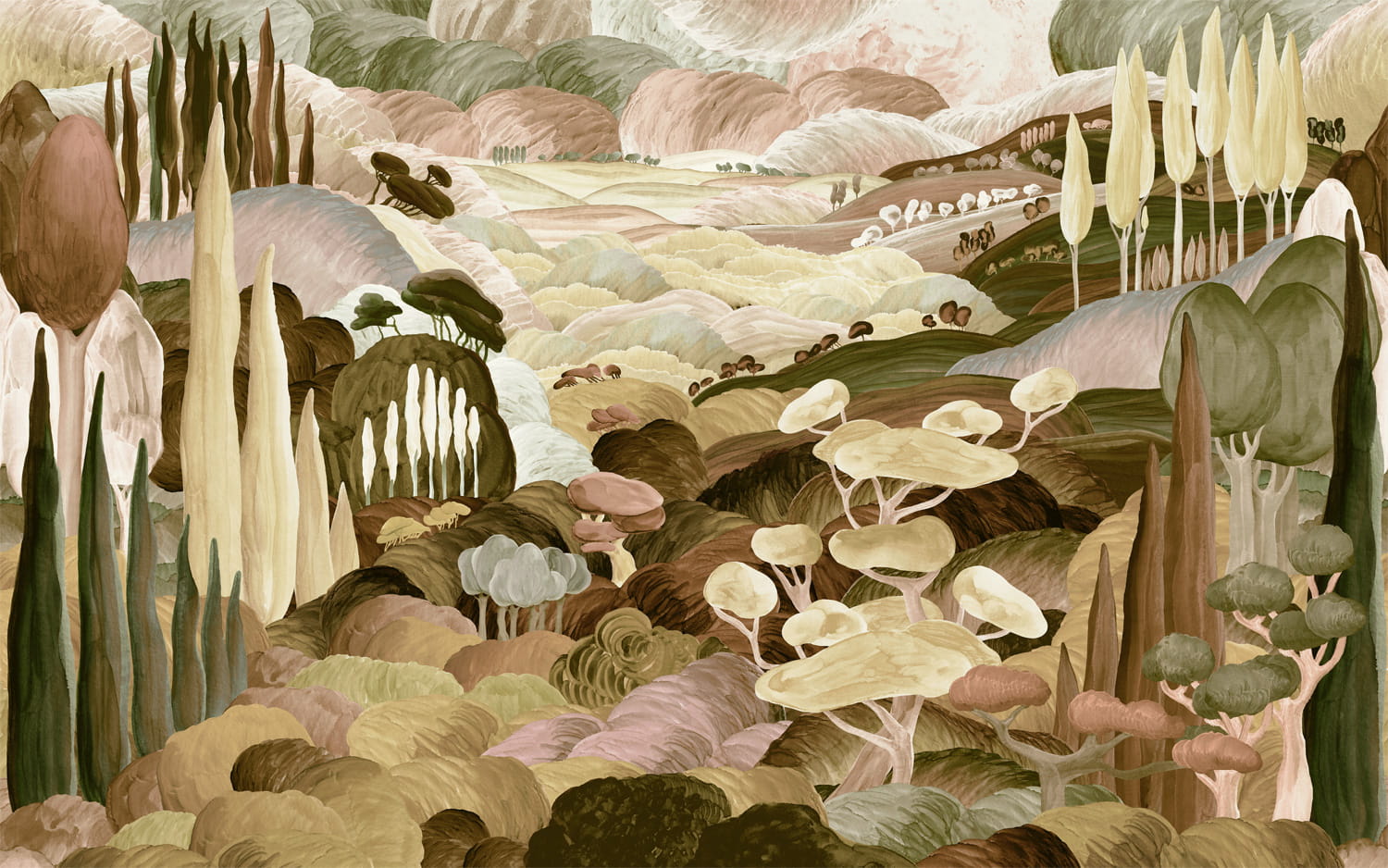 Wandbild Les Songes Toscans - Moorland