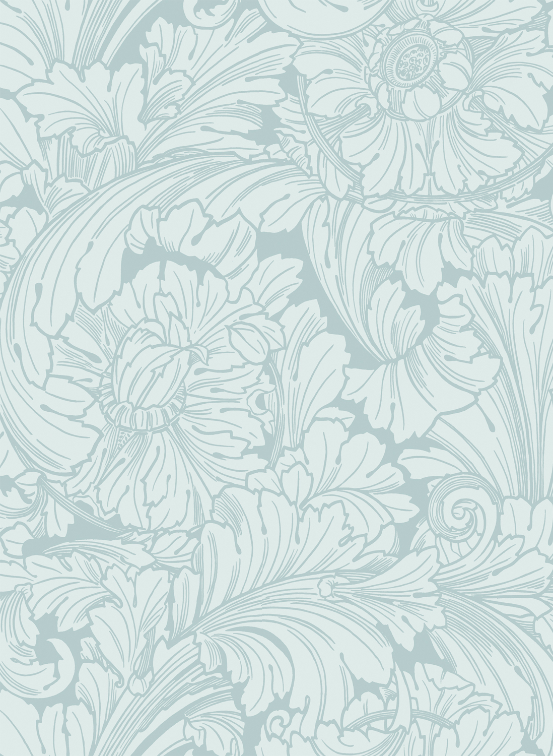 Tapete Acanthus - Print Room Blue