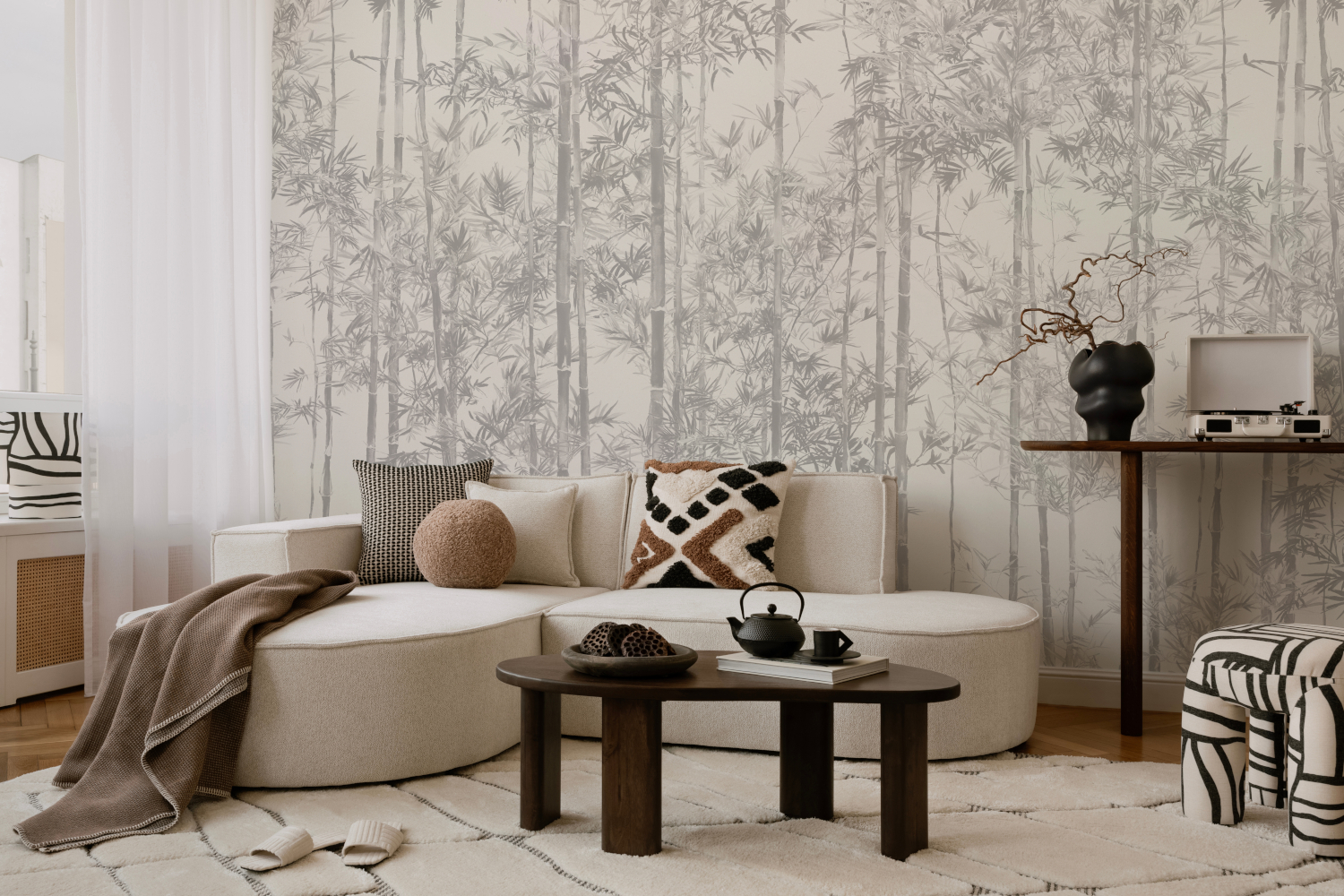 Wandbild Bamboo Grey - Panel C
