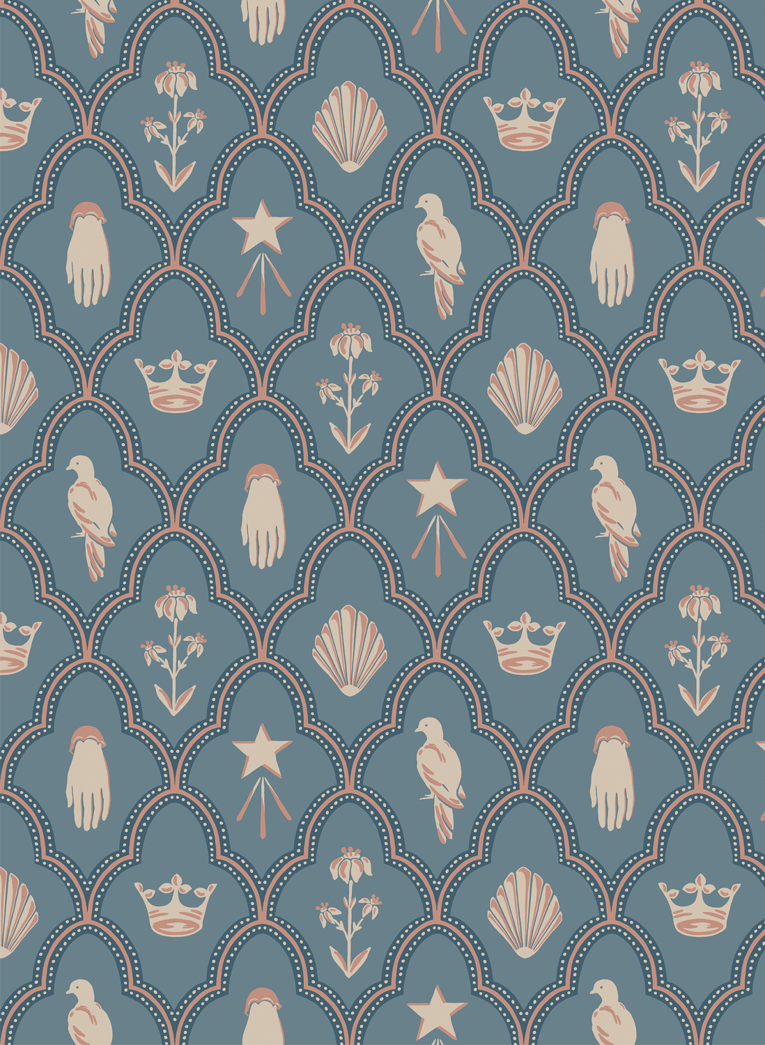 Tapete Turtledove Barn - Indigo Blue