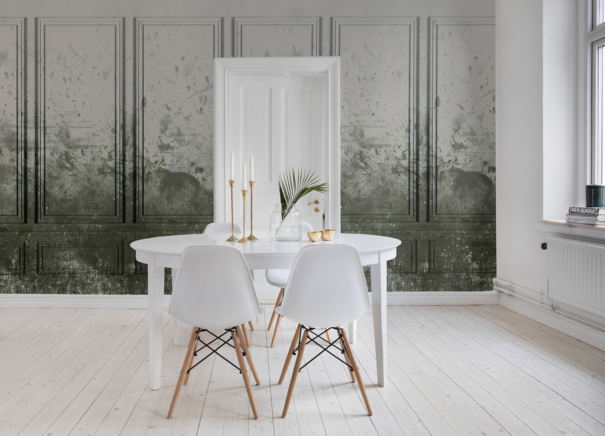 Wandbild Patinated Panels - Moss