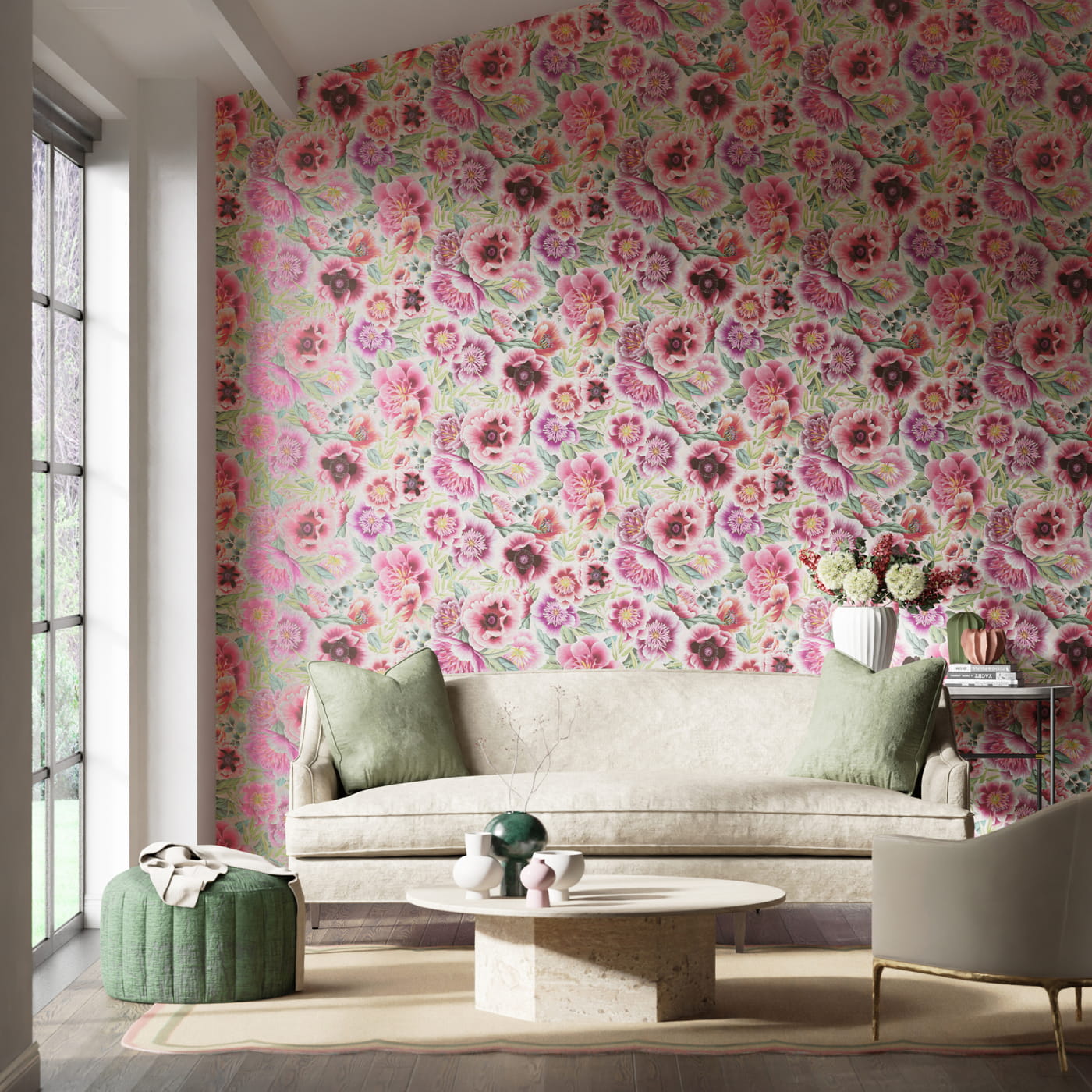 Tapete Marsha - Powder Blue/ Peony/ Magenta
